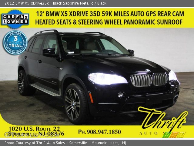 2012 BMW X5 xDrive35d in Black Sapphire Metallic