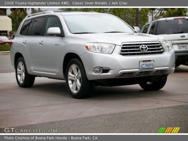 2008 Toyota Highlander Limited 4WD in Classic Silver Metallic