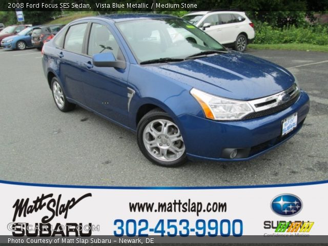 2008 Ford Focus SES Sedan in Vista Blue Metallic