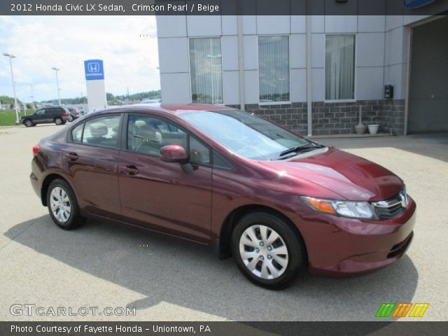 2012 Honda Civic LX Sedan in Crimson Pearl