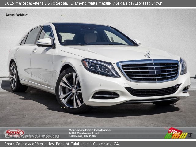 2015 Mercedes-Benz S 550 Sedan in Diamond White Metallic