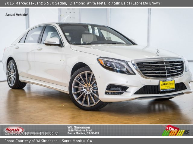 2015 Mercedes-Benz S 550 Sedan in Diamond White Metallic