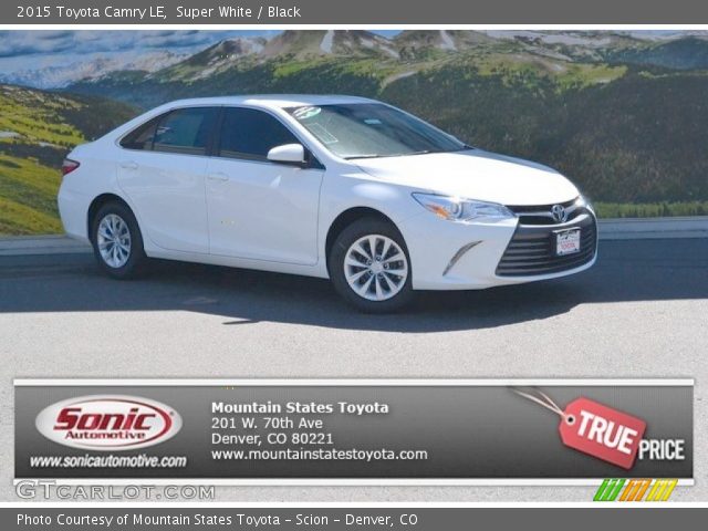 2015 Toyota Camry LE in Super White