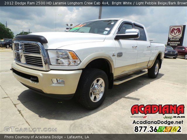2012 Dodge Ram 2500 HD Laramie Longhorn Crew Cab 4x4 in Bright White