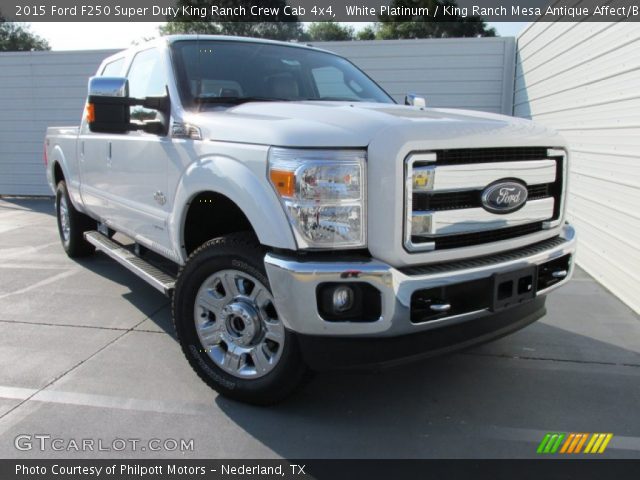 2015 Ford F250 Super Duty King Ranch Crew Cab 4x4 in White Platinum