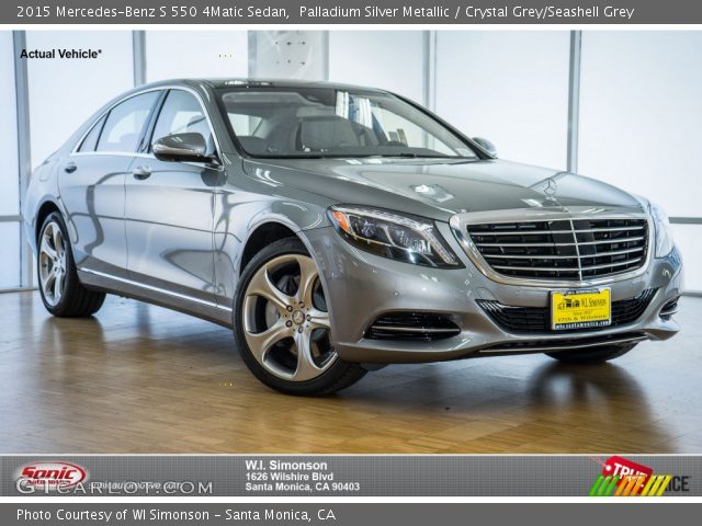 2015 Mercedes-Benz S 550 4Matic Sedan in Palladium Silver Metallic