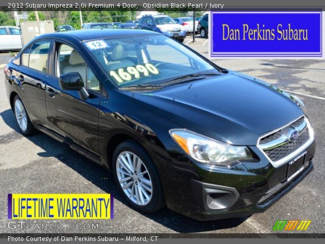 2012 Subaru Impreza 2.0i Premium 4 Door in Obsidian Black Pearl
