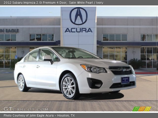 2012 Subaru Impreza 2.0i Premium 4 Door in Satin White Pearl