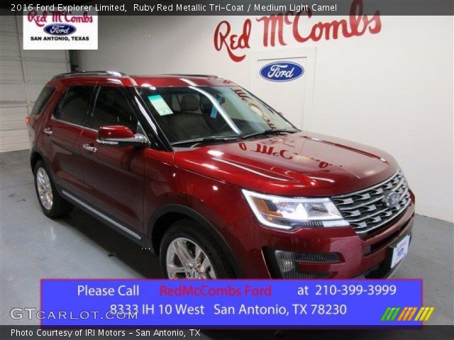 2016 Ford Explorer Limited in Ruby Red Metallic Tri-Coat