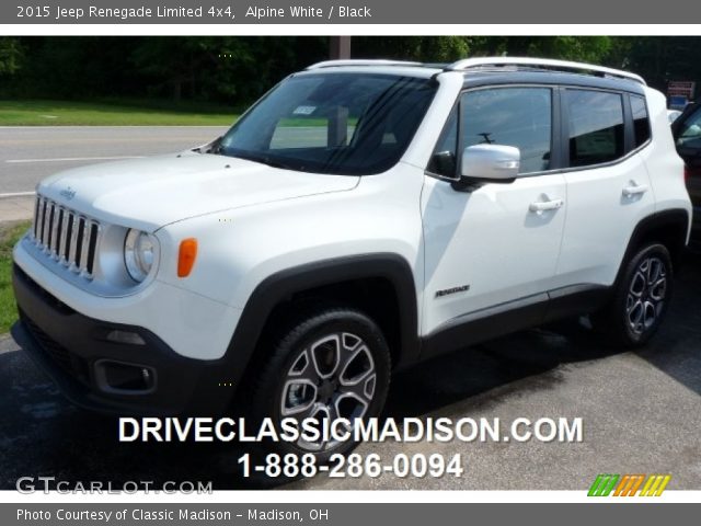 Alpine White 2015 Jeep Renegade Limited 4x4 Black