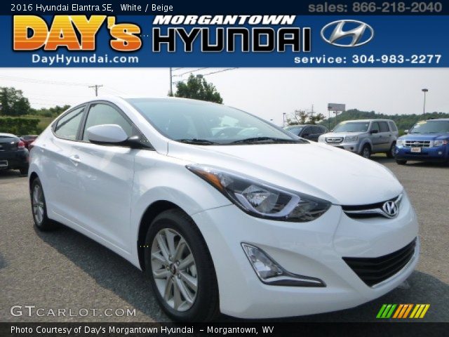 2016 Hyundai Elantra SE in White