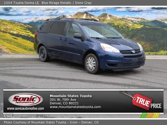 2004 Toyota Sienna LE in Blue Mirage Metallic