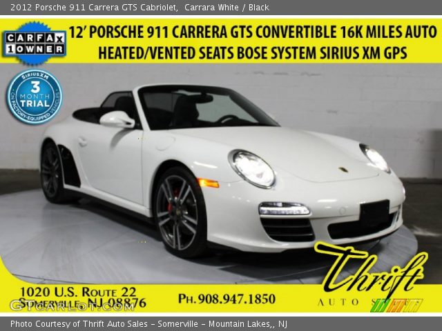 2012 Porsche 911 Carrera GTS Cabriolet in Carrara White