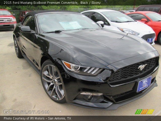 2015 Ford Mustang EcoBoost Premium Convertible in Black