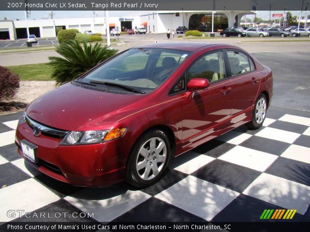 2007 Honda Civic LX Sedan in Tango Red Pearl