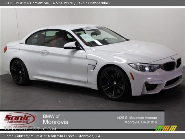 2015 BMW M4 Convertible in Alpine White