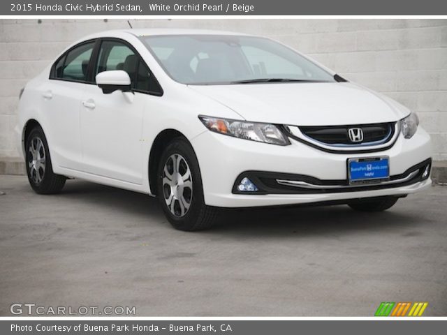 2015 Honda Civic Hybrid Sedan in White Orchid Pearl