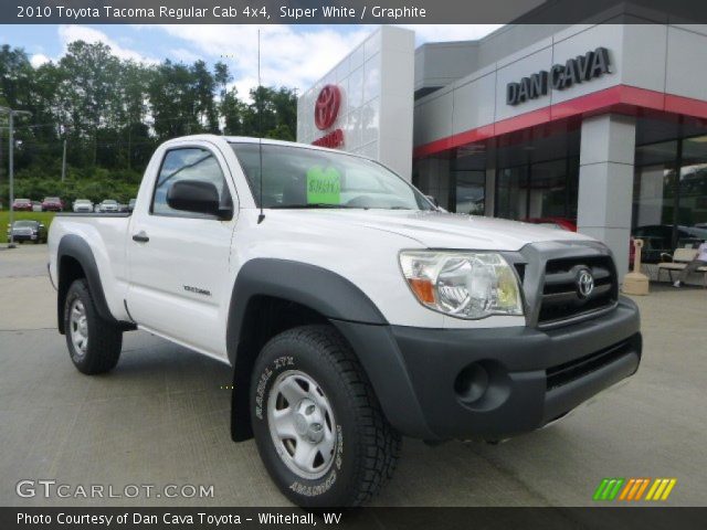 2010 Toyota Tacoma Regular Cab 4x4 in Super White