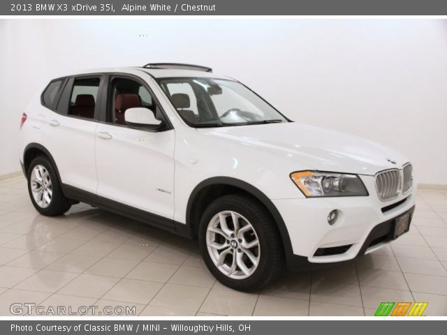 2013 BMW X3 xDrive 35i in Alpine White