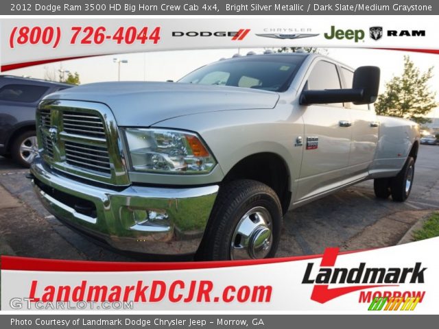 2012 Dodge Ram 3500 HD Big Horn Crew Cab 4x4 in Bright Silver Metallic