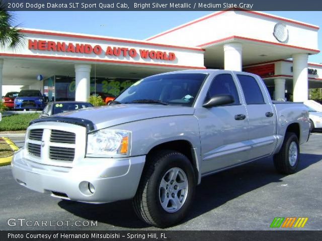 2006 Dodge Dakota SLT Sport Quad Cab in Bright Silver Metallic