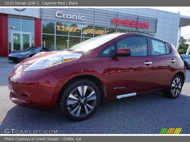 2015 Nissan LEAF S in Cayenne Red