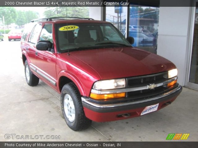 2000 Chevrolet Blazer LS 4x4 in Majestic Red Metallic