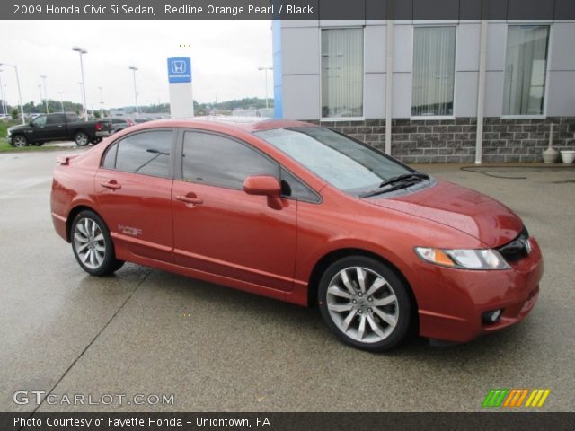 2009 Honda Civic Si Sedan in Redline Orange Pearl