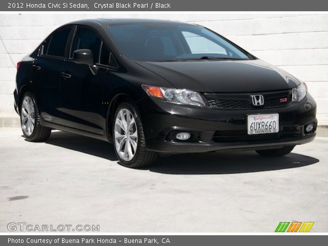 2012 Honda Civic Si Sedan in Crystal Black Pearl