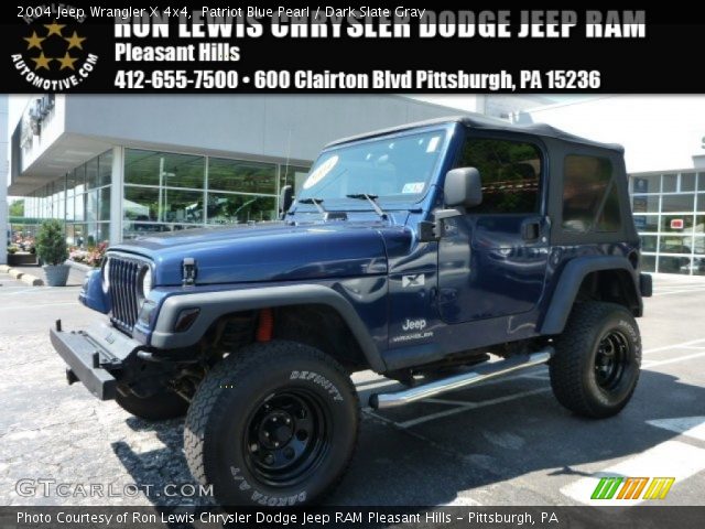 2004 Jeep Wrangler X 4x4 in Patriot Blue Pearl
