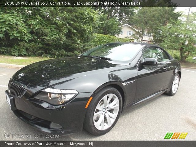 2008 BMW 6 Series 650i Convertible in Black Sapphire Metallic