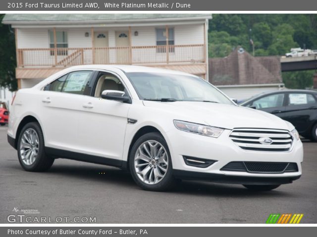 2015 Ford Taurus Limited AWD in White Platinum Metallic