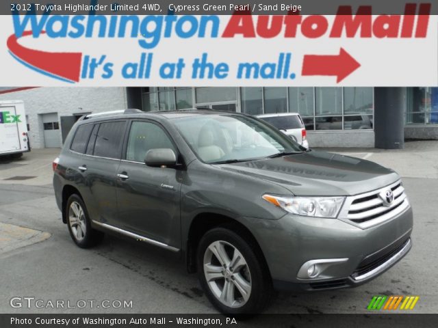 2012 Toyota Highlander Limited 4WD in Cypress Green Pearl