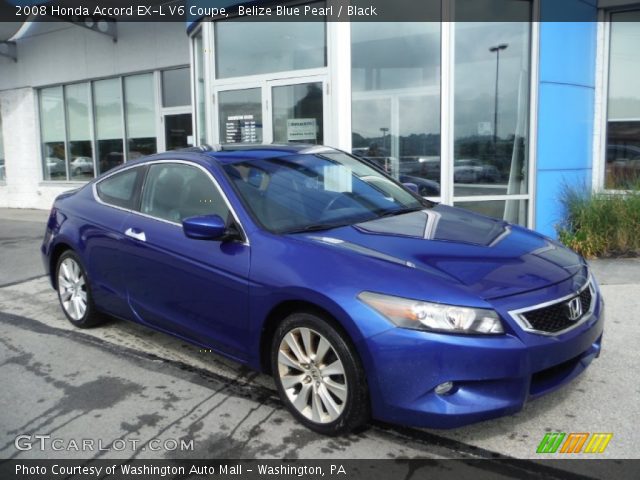 2008 Honda Accord EX-L V6 Coupe in Belize Blue Pearl