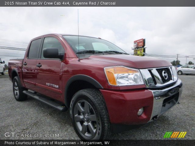 2015 Nissan Titan SV Crew Cab 4x4 in Cayenne Red