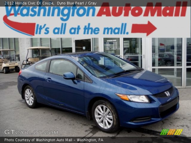 2012 Honda Civic EX Coupe in Dyno Blue Pearl