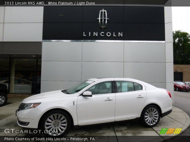 2013 Lincoln MKS AWD in White Platinum