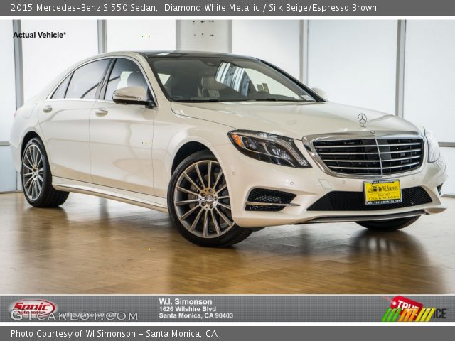 2015 Mercedes-Benz S 550 Sedan in Diamond White Metallic