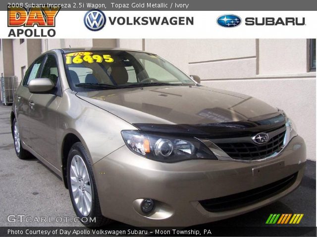 2008 Subaru Impreza 2.5i Wagon in Topaz Gold Metallic