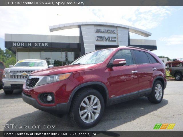 2011 Kia Sorento LX V6 AWD in Spicy Red