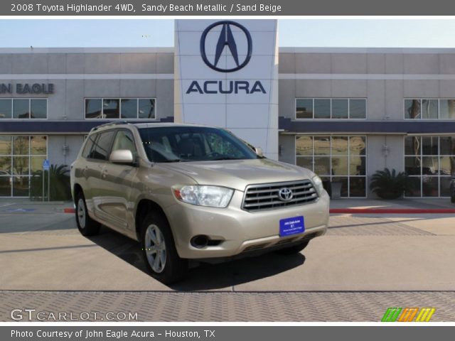 2008 Toyota Highlander 4WD in Sandy Beach Metallic