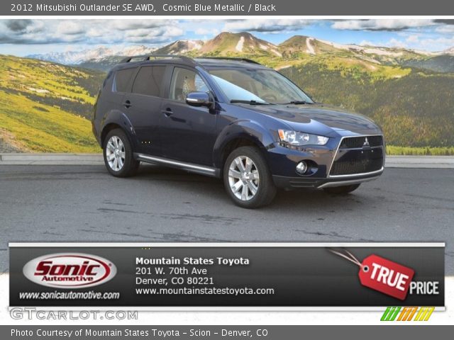 2012 Mitsubishi Outlander SE AWD in Cosmic Blue Metallic