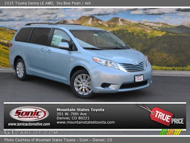 2015 Toyota Sienna LE AWD in Sky Blue Pearl