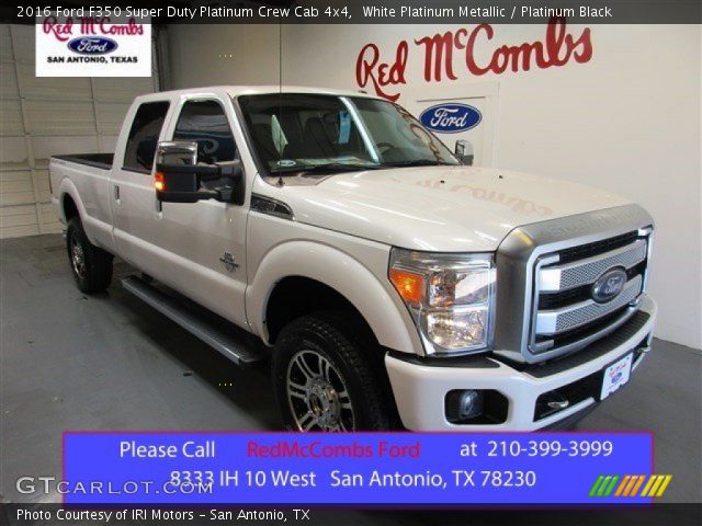 2016 Ford F350 Super Duty Platinum Crew Cab 4x4 in White Platinum Metallic