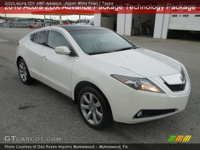 2010 Acura ZDX AWD Advance in Aspen White Pearl