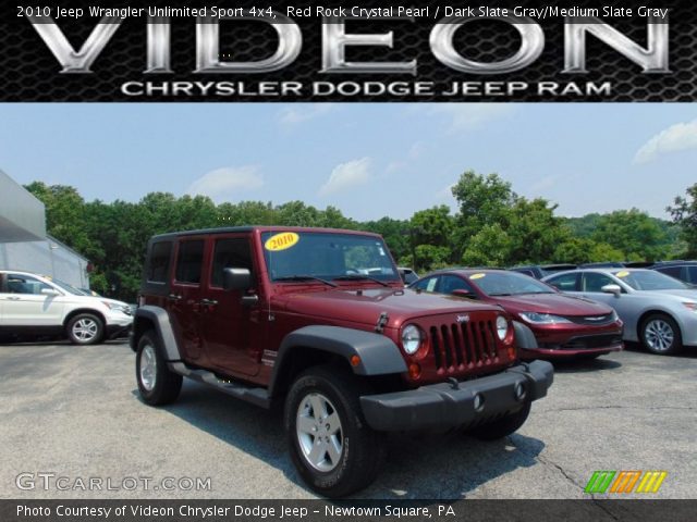 2010 Jeep Wrangler Unlimited Sport 4x4 in Red Rock Crystal Pearl