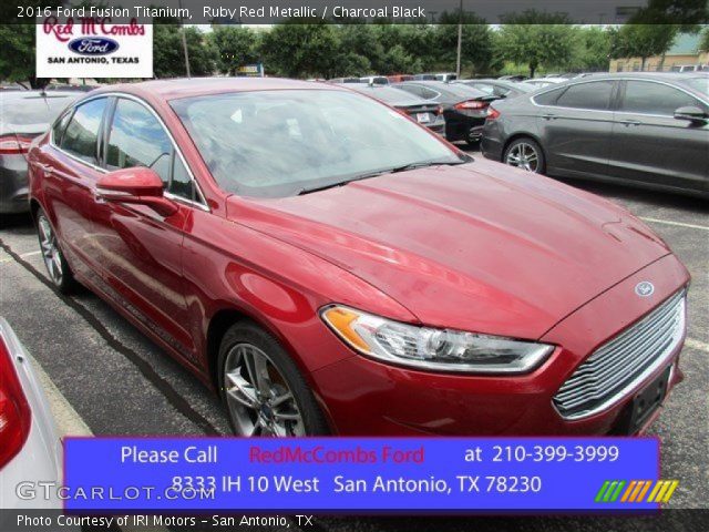 2016 Ford Fusion Titanium in Ruby Red Metallic
