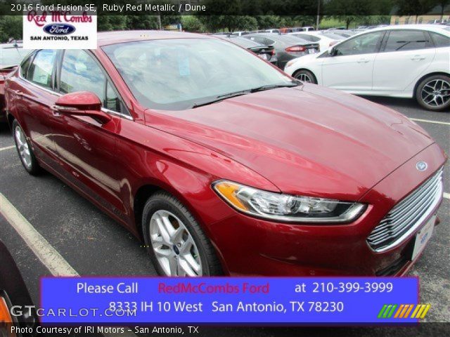 2016 Ford Fusion SE in Ruby Red Metallic