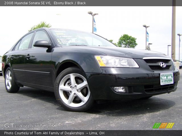 2008 Hyundai Sonata SE V6 in Ebony Black
