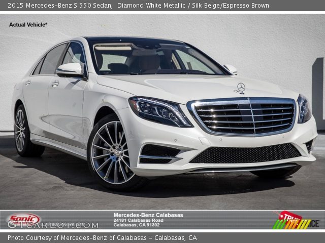 2015 Mercedes-Benz S 550 Sedan in Diamond White Metallic